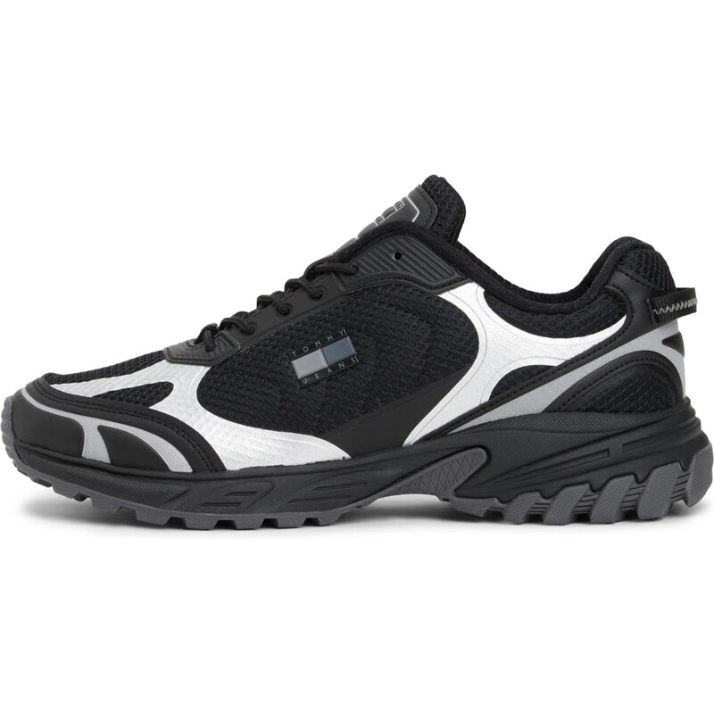 Tommy Jeans Sneaker low gri / negru / alb