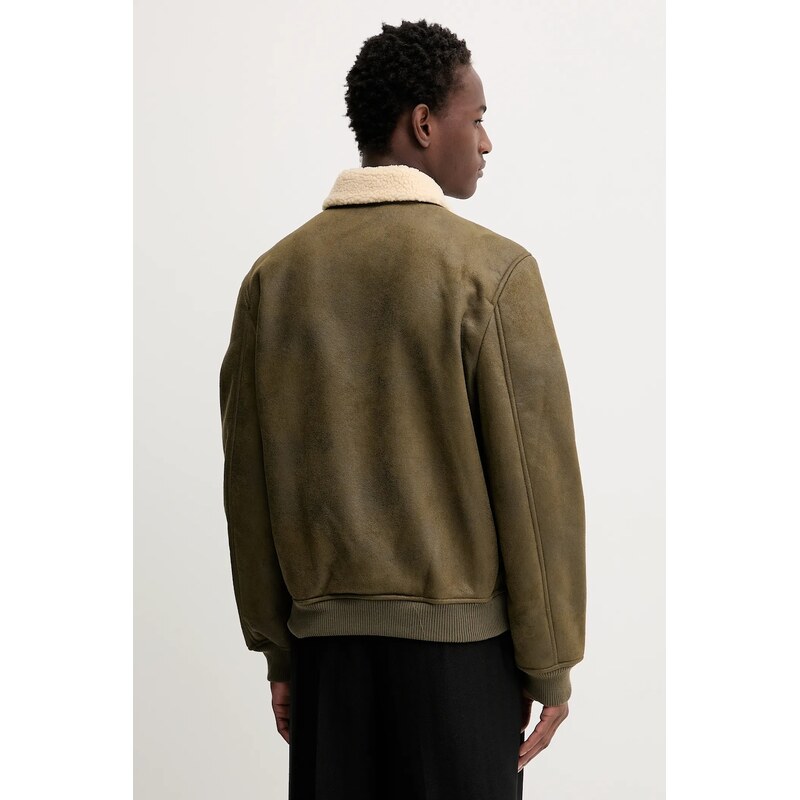 Guess Jeans geacă culoarea verde, de tranziție, M5BL1D W1862