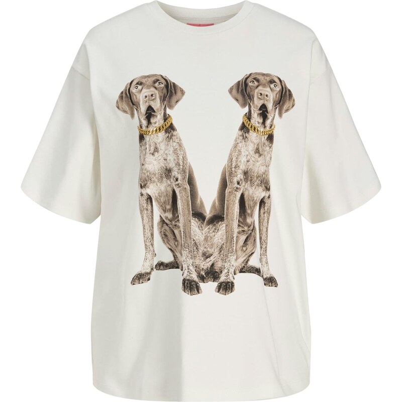 JJXX Tricou 'JXOLIVIA' auriu / gri închis / alb murdar