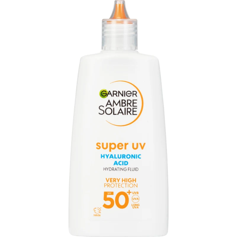 Garnier Ambre Solaire Super UV Hyaluronic Acid Hydrating Fluid SPF 50 Garnier Ambre Solaire Super UV Hyaluronic Acid Hydrating Fluid SPF 50