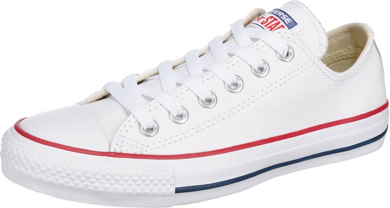 CONVERSE Sneaker low 'Chuck Taylor All Star Leather' albastru / roșu / alb
