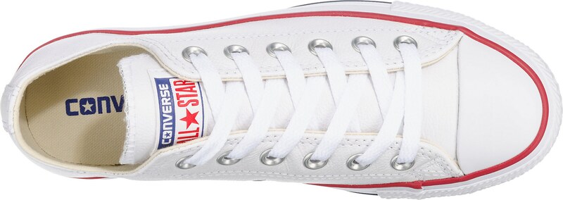 CONVERSE Sneaker low 'Chuck Taylor All Star Leather' albastru / roșu / alb