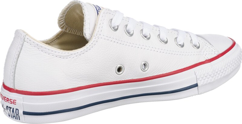 CONVERSE Sneaker low 'Chuck Taylor All Star Leather' albastru / roșu / alb