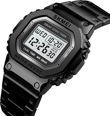 Skmei Ceas barbati casual, Digital, Sport, Bratara din otel inoxidabil