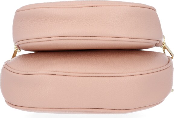 GEANȚĂ DIN PIELE tip poștaș Vittoria Gotti roz de pudră B26