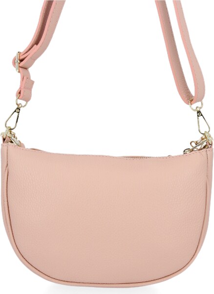 GEANȚĂ DIN PIELE tip poștaș Vittoria Gotti roz de pudră B26