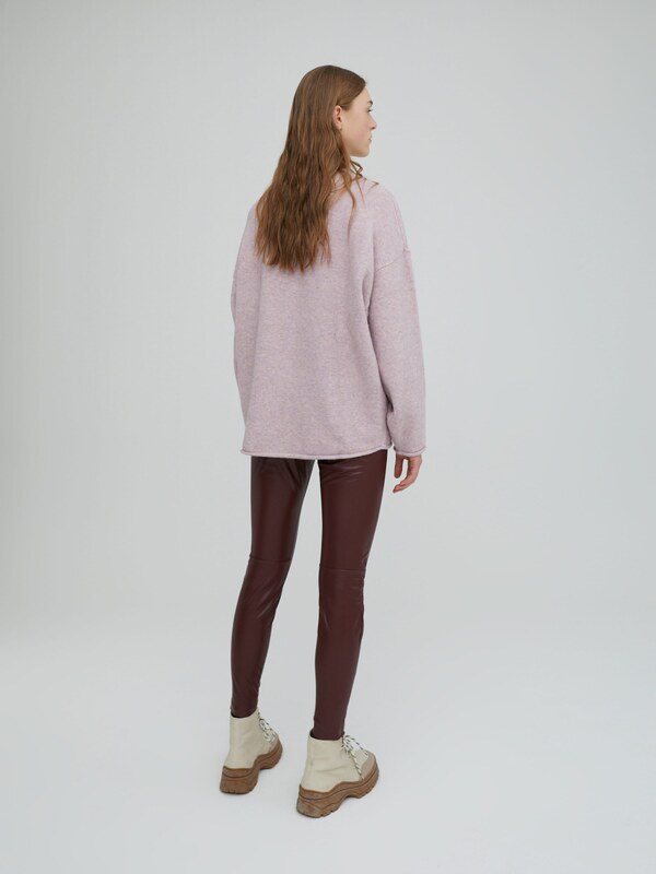 EDITED Leggings 'Teresa' roșu burgundy