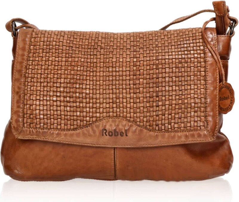 Robel geantă din piele pentru femei - coniac