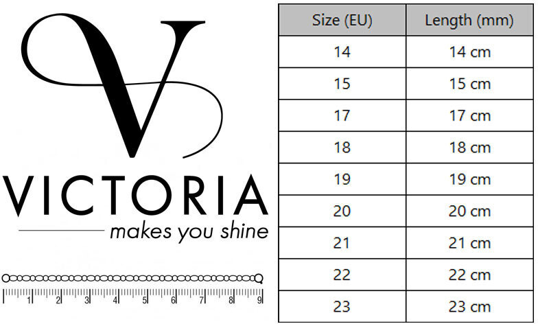 Victoria Brățară argintie cu model alb cu pietre