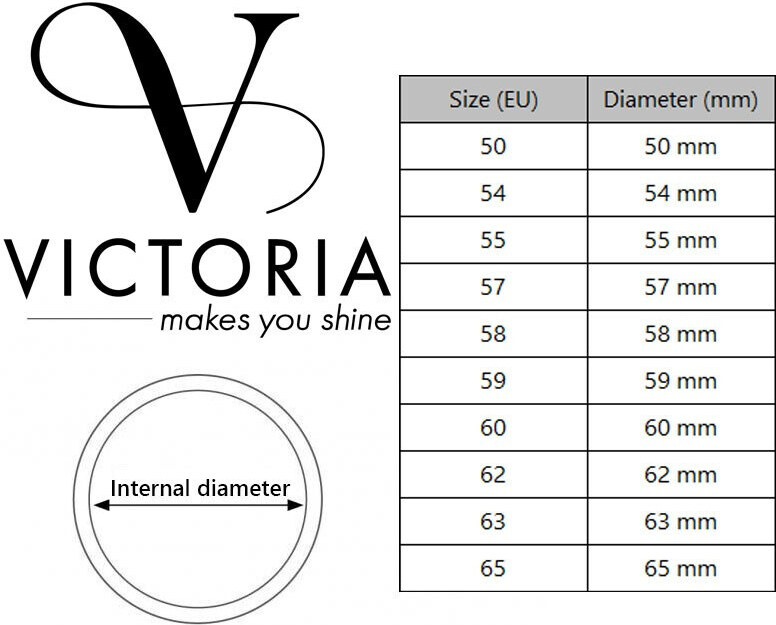 Victoria Brățară argintie cu model alb cu pietre