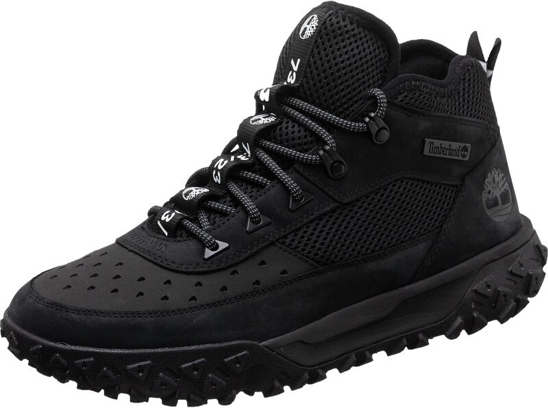 TIMBERLAND Bocanci cu șireturi 'Greenstride Motion 6' negru / alb