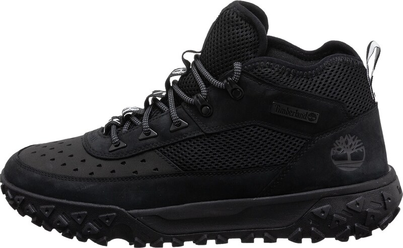 TIMBERLAND Bocanci cu șireturi 'Greenstride Motion 6' negru / alb