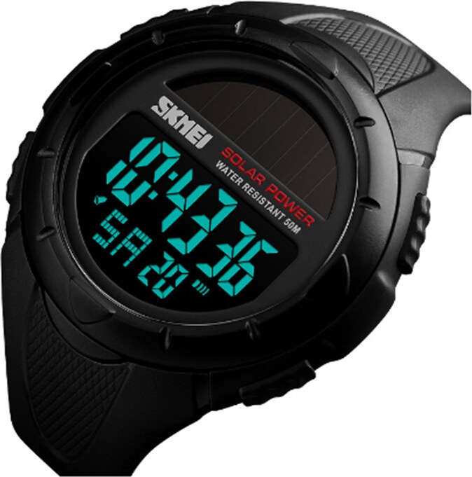 Skmei Ceas de mana barbati Incarcare Solara Digital Sport Cronograf Rezistent la apa si socuri