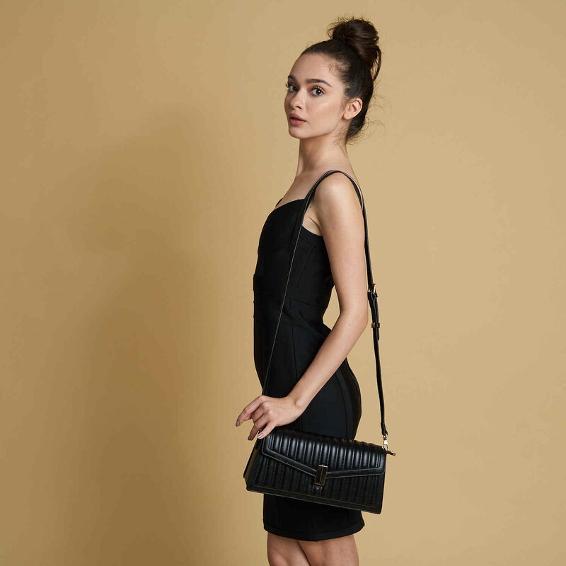 Diana & Co Mini-Geanta City Neagra Matlasata