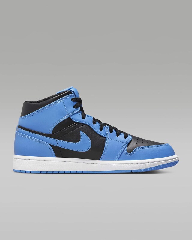 Air Jordan 1 Mid University Blue/White/Black - GLAMI.ro