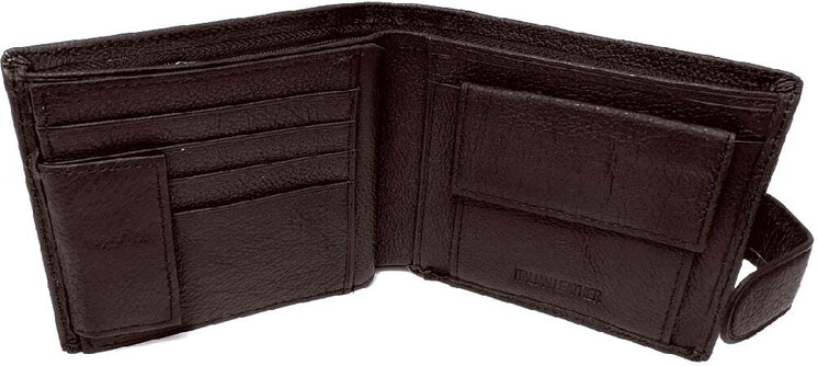 Portofel barbatesc, din piele naturala maro, hassion 241, Magrot 13888