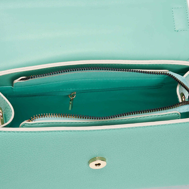 Diana & Co Geanta Verde Crossbody Cu Margini Contrastante