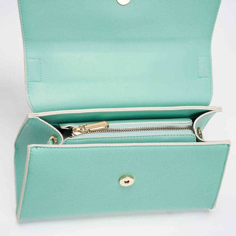 Diana & Co Geanta Verde Crossbody Cu Margini Contrastante