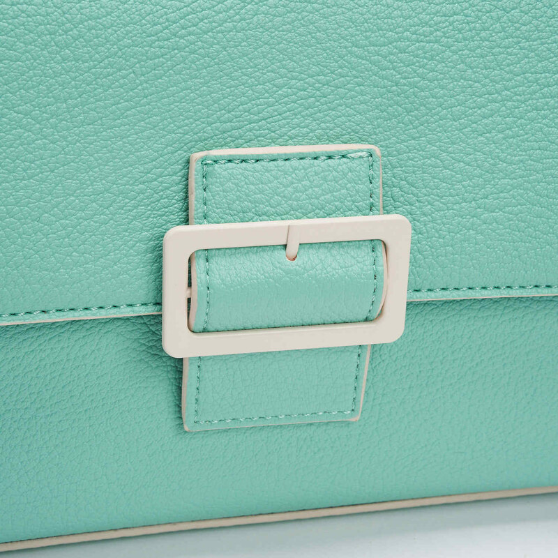 Diana & Co Geanta Verde Crossbody Cu Margini Contrastante