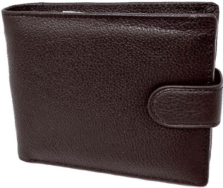 Portofel barbatesc, din piele naturala maro, hassion 241, Magrot 13888