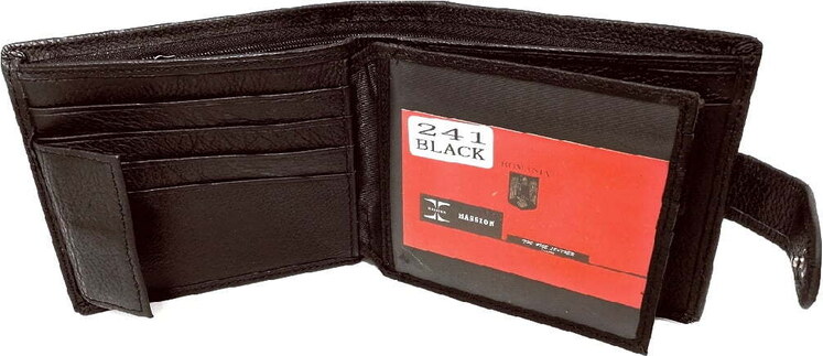 Portofel barbatesc, din piele naturala maro, hassion 241, Magrot 13888