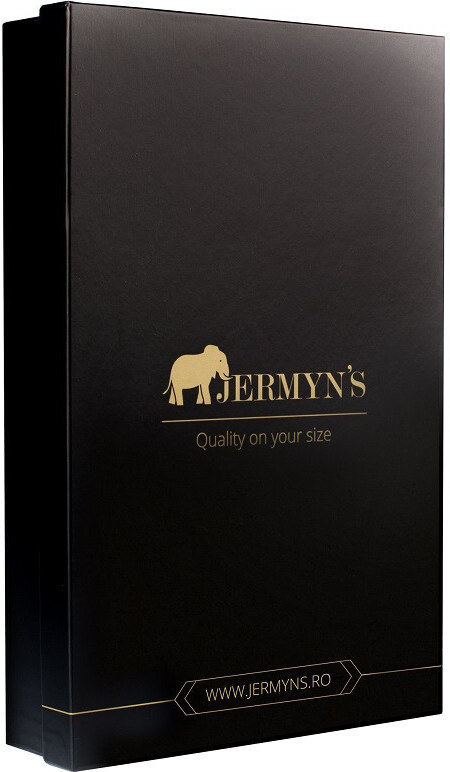 JERMYN'S Camasa alba dama Luxury Slim Fit EASY IRON cu structuri bleumarin navy (Marime: L)