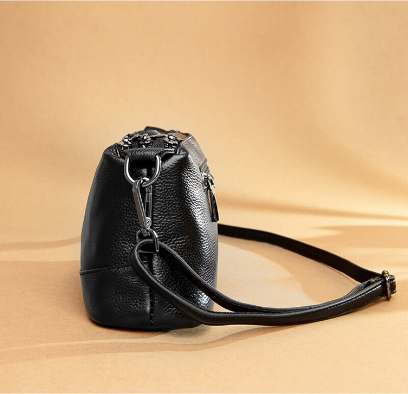 Geanta dama JERMYN'S Ancona din piele naturala neagra