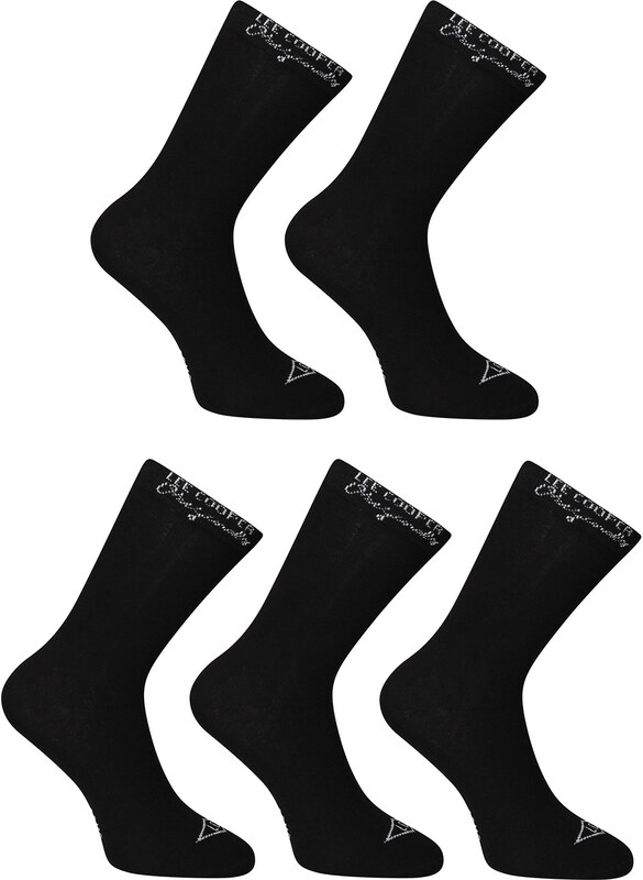 5PACK șosete Lee Cooper înalte negre (PO41029) M
