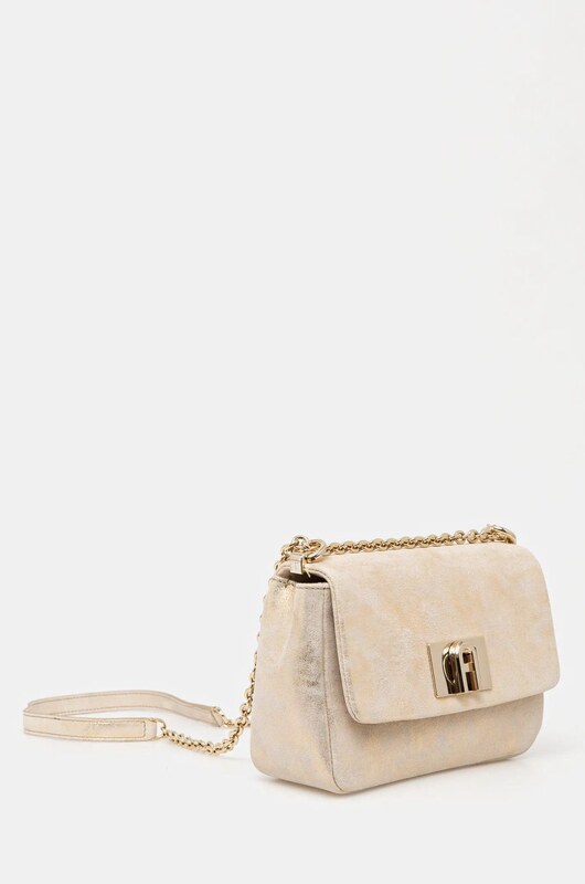 Furla geanta de mana din piele intoarsa