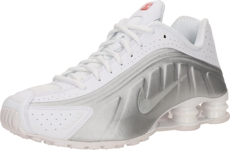 Nike Sportswear Sneaker low 'SHOX R4' argintiu / alb