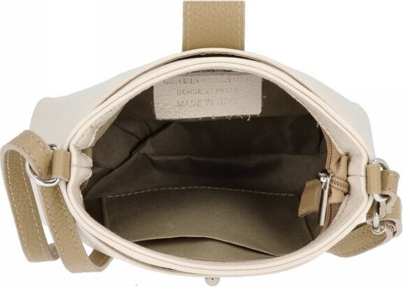 Vittoria Gotti Geantă Elegantă Tip Poștaș Din Piele Italiană 201 Bej/Pământiu