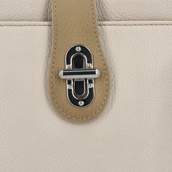 Vittoria Gotti Geantă Elegantă Tip Poștaș Din Piele Italiană 201 Bej/Pământiu