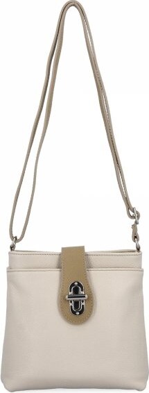 Vittoria Gotti Geantă Elegantă Tip Poștaș Din Piele Italiană 201 Bej/Pământiu