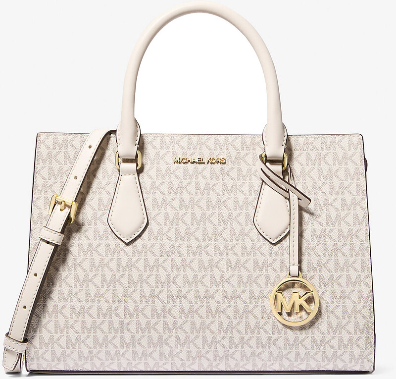 Michael Kors Kabelka Sheila Medium Logo Satchel Light Cream Multi