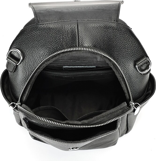 Rucsac dama din piele naturala neagra JERMYN'S Genova