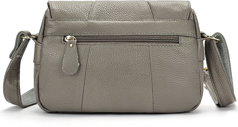 Geanta dama JERMYN'S Sophia, piele naturala, gri, casual