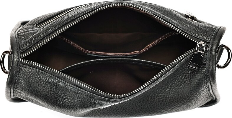 Geanta dama JERMYN'S Alice, piele naturala, neagra