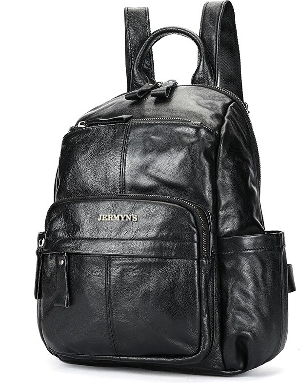 Rucsac dama JERMYN'S Cremona, piele naturala, negru