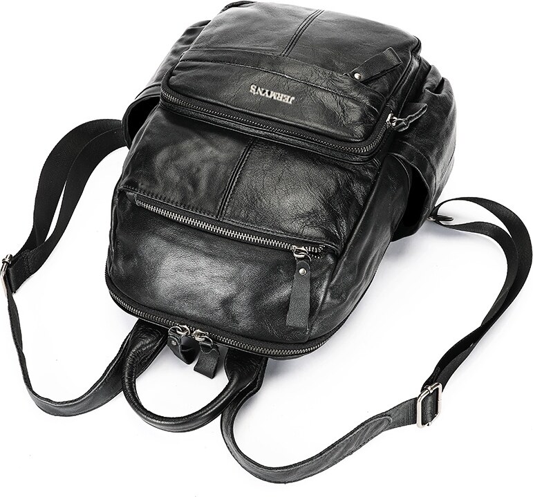 Rucsac dama JERMYN'S Cremona, piele naturala, negru