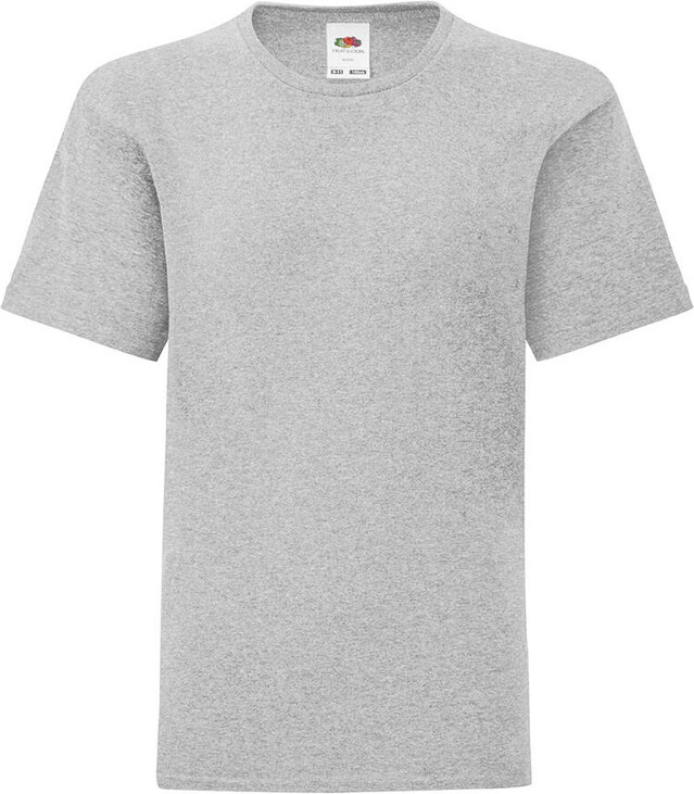 Grey children's t-shirt in combed cotton Fruit of the Loom