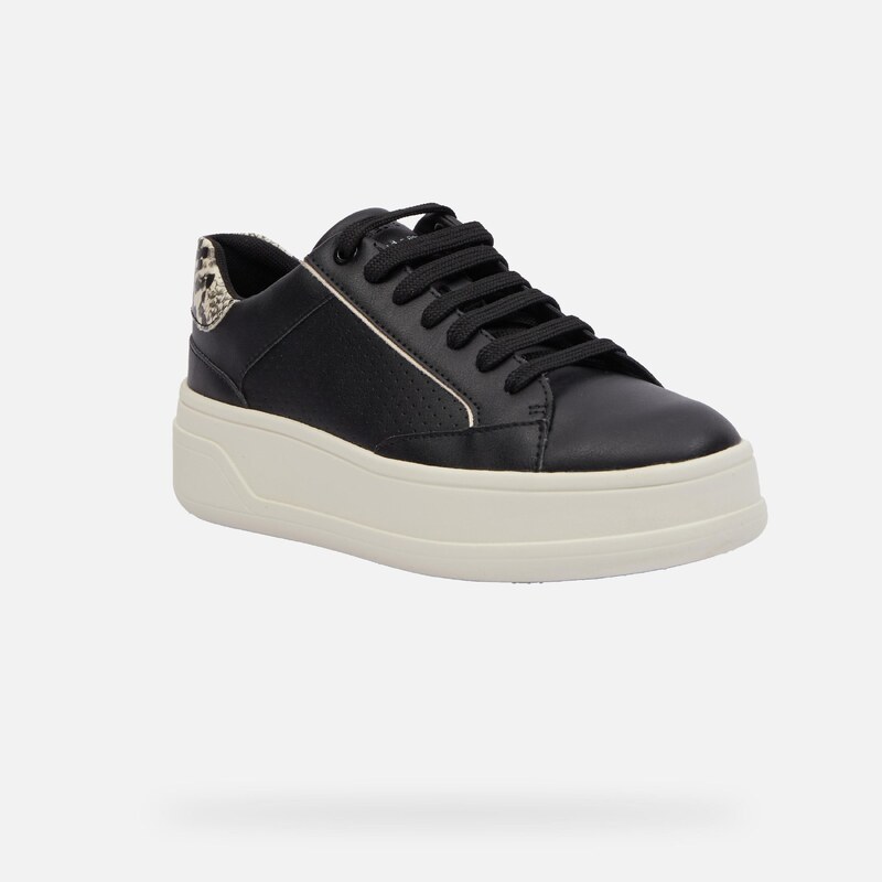 Black women's sneakers Geox Spherica ECUB-2 - Women's