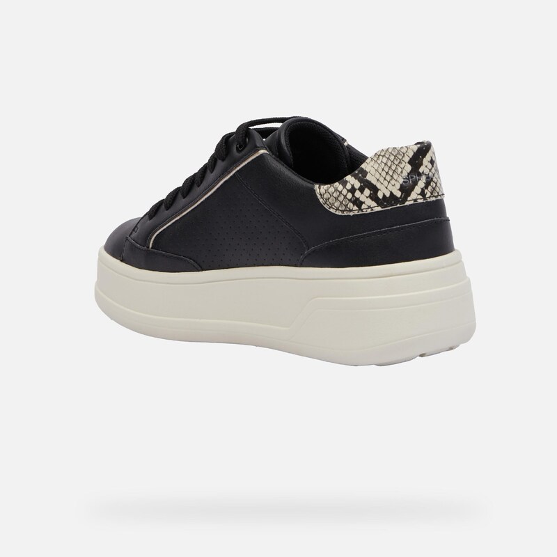 Black women's sneakers Geox Spherica ECUB-2 - Women's