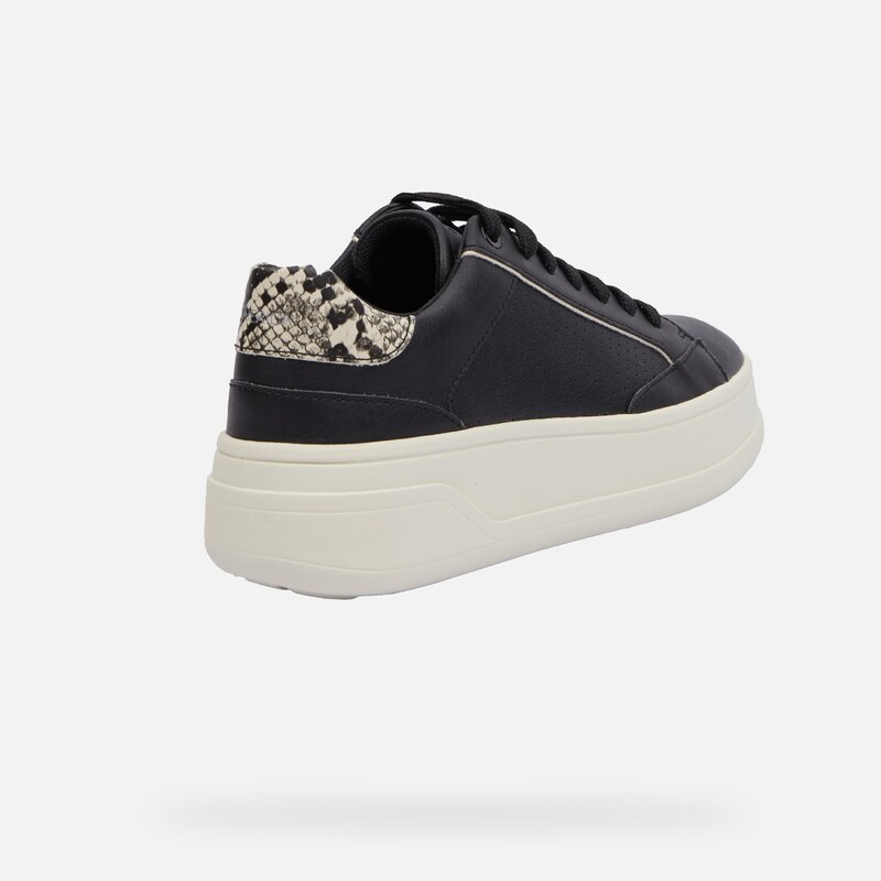 Black women's sneakers Geox Spherica ECUB-2 - Women's
