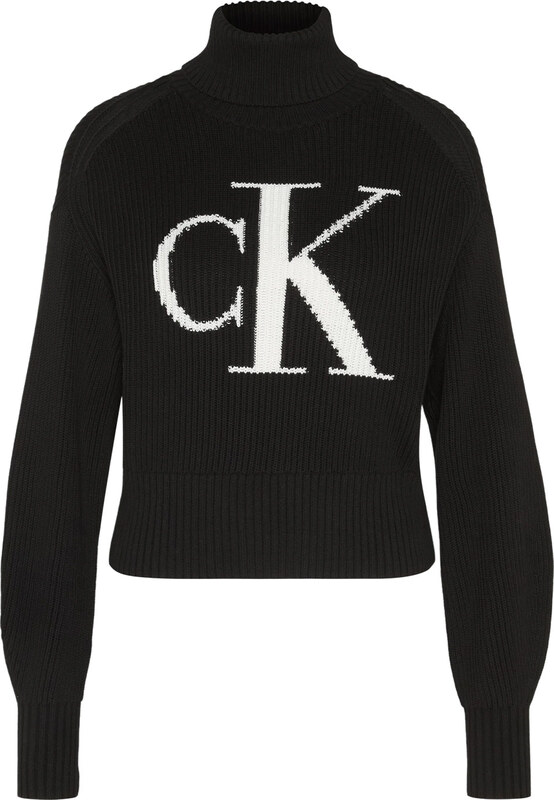CALVIN KLEIN Pulover Blown Up Ck Loose Cont LV047D349G UB1 black
