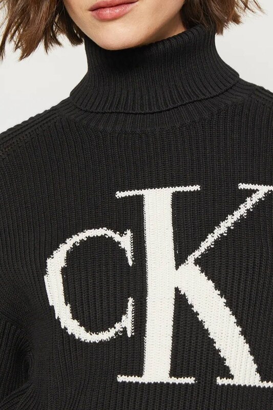 CALVIN KLEIN Pulover Blown Up Ck Loose Cont LV047D349G UB1 black