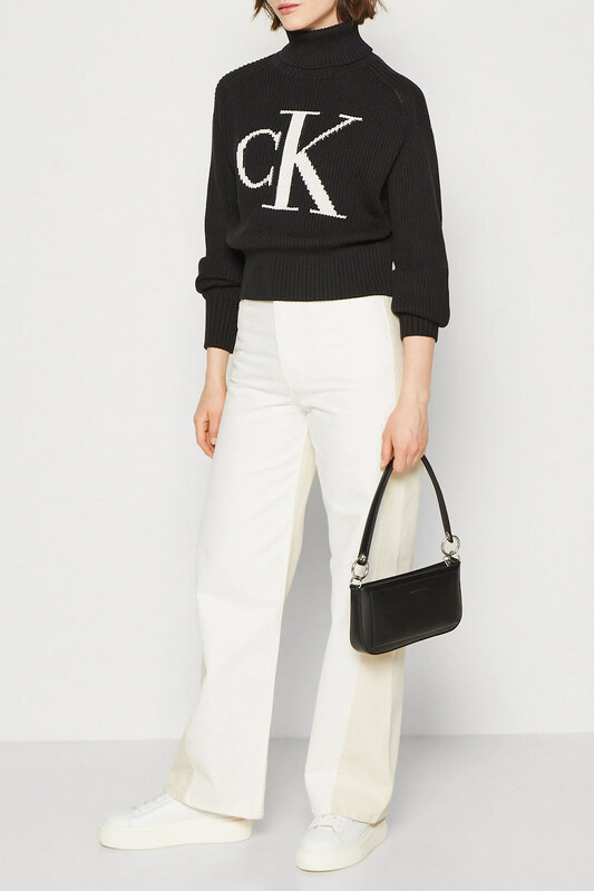 CALVIN KLEIN Pulover Blown Up Ck Loose Cont LV047D349G UB1 black