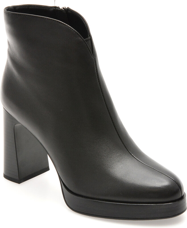 Botine EPICA negre, 2392, din piele naturala