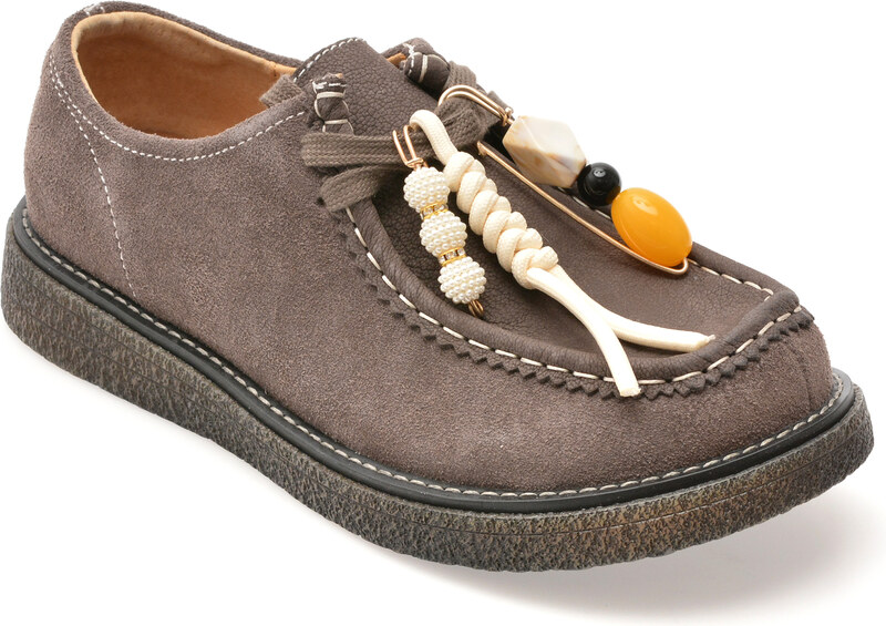 Pantofi GRYXX gri, 9320, din piele intoarsa