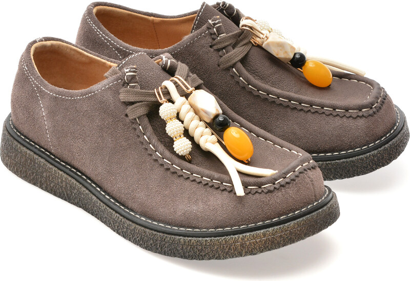 Pantofi GRYXX gri, 9320, din piele intoarsa