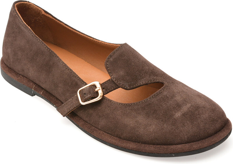 Pantofi EPICA maro, 1614033, din piele intoarsa